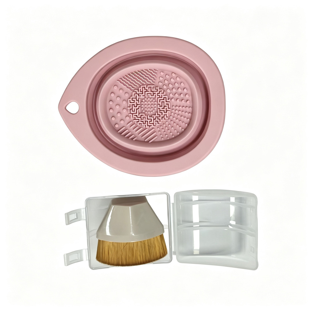 Makeup Brush Set - ชุดอุปกรณ์ทำความสะอาดแปรงรองพื้น vvocci No-trace Foundation BrushCleaning Bowl