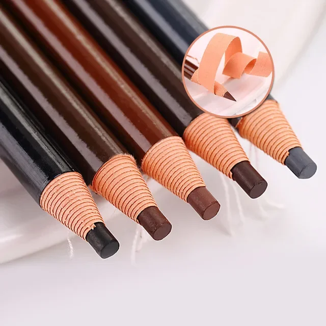 Eyebrow Pomade Pencil - ธรรมชาติดึงดินสอเขียนคิ้ว Waterproof Eye Brow Enhancer ปากกา