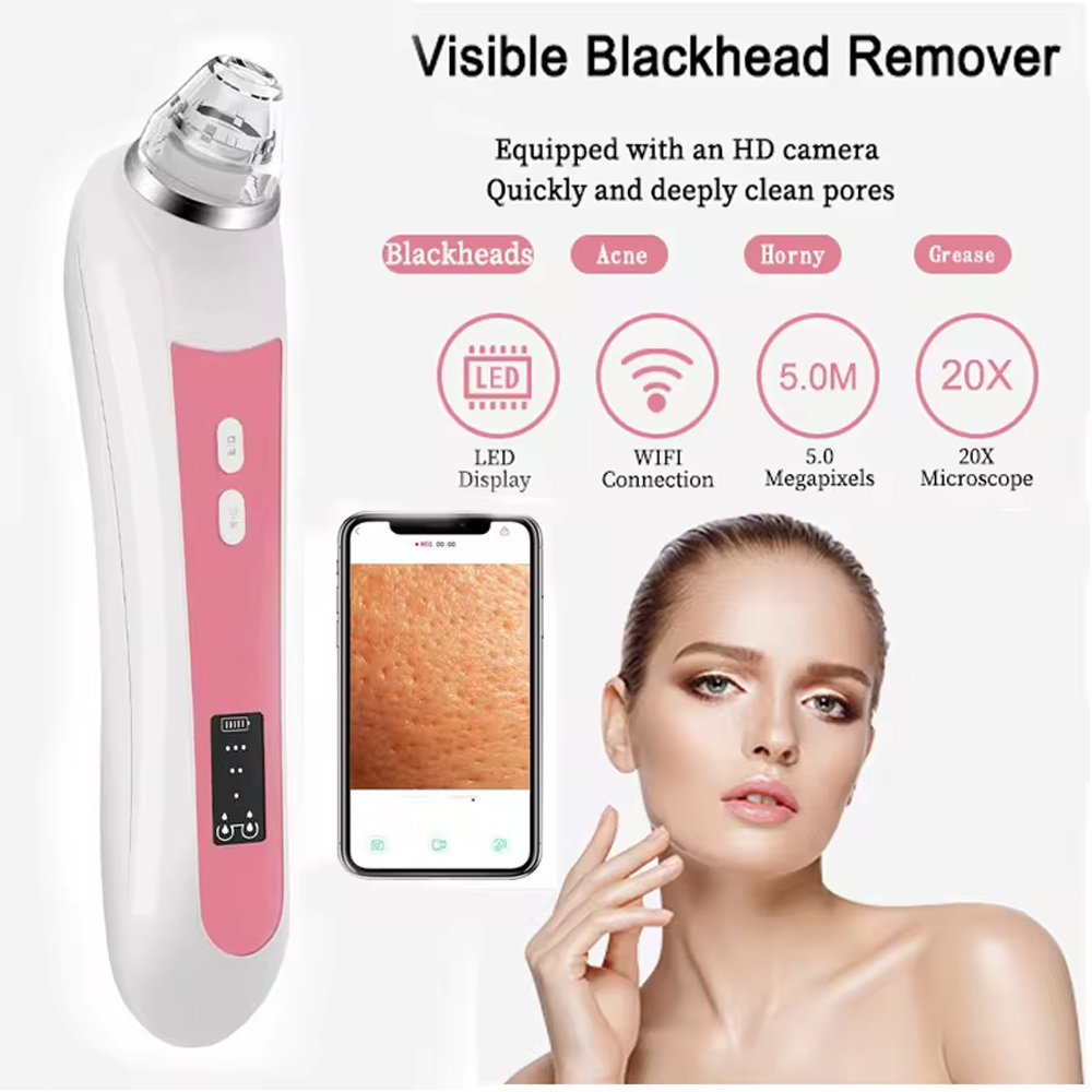 Pore Vacuum - เครื่องดูดกำจัดสิวหัวดำ6เครื่องดูดสิวพร้อมกล้องหน้าเครื่องดูดสิวสิวเครื่องมือดูแลผิวจมูกใบหน้า