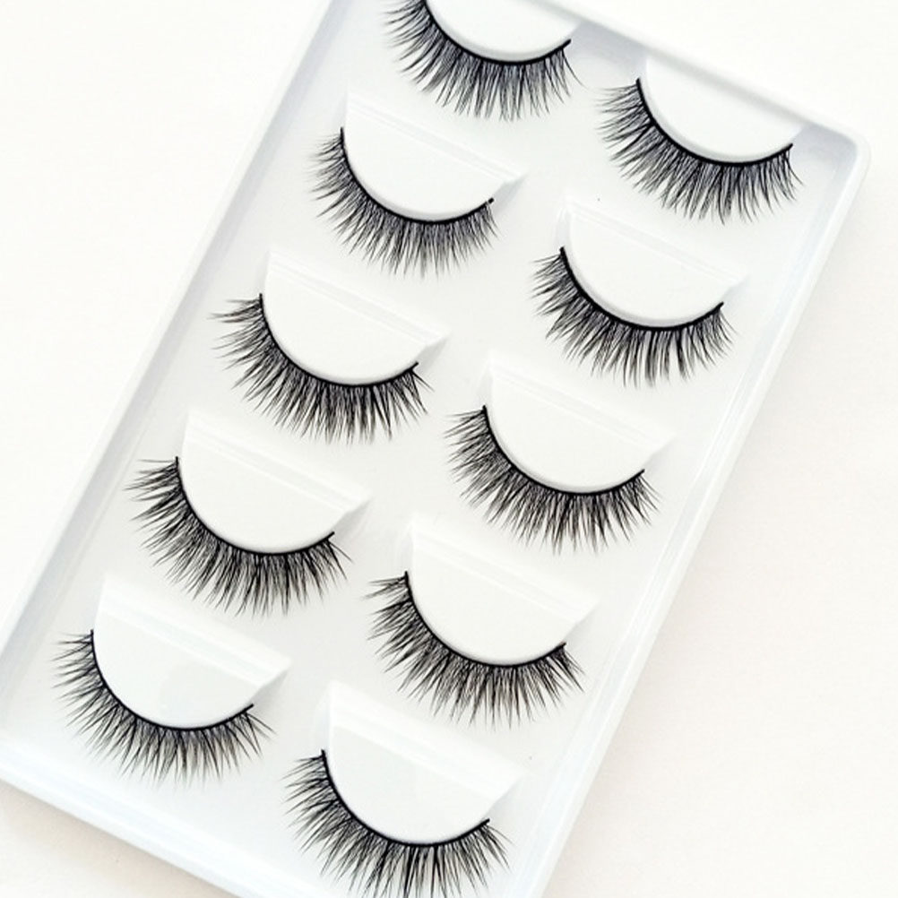 Beauty Makeup Look - ขนตาปลอมธรรมชาติ 10 คู่ อุปกรณ์แต่งหน้า ขนตาปลอมสำหรับแต่งหน้า ดูสมจริง