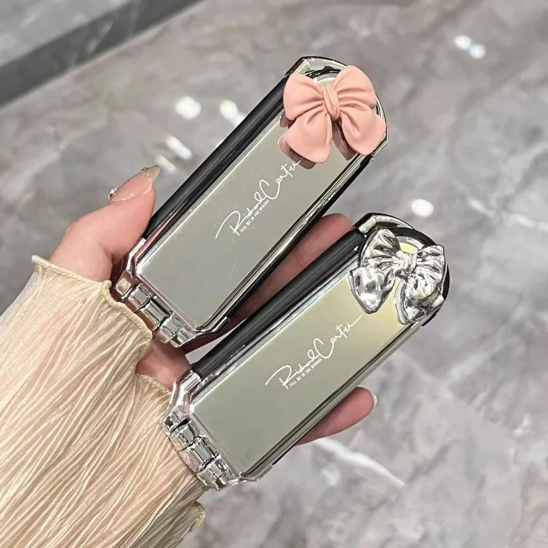 Beauty Makeup News - ใหม่ Sliver Bow พับหวีกระจก Air Cushion