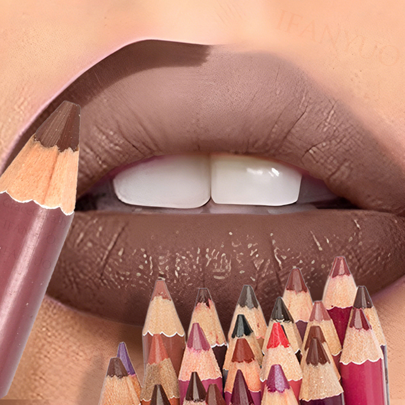 Lip Liner Pencil - ดินสอเขียนขอบปากสีน้ำตาลเข้ม กันน้ำ เนื้อแมท ติดทนนาน 28 สี