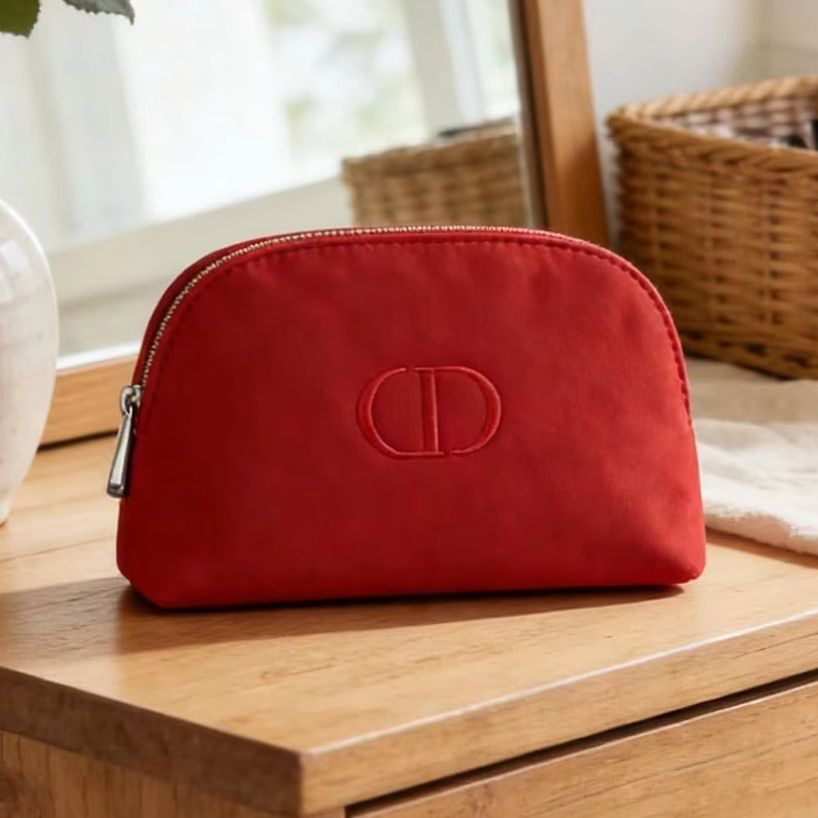 Beauty Makeup Dior - กระเป๋าดิออร์ พรีเมียม ไฮเอนด์ ซิปสีชมพู กระเป๋าจัดระเบียบเครื่องสำอาง ความจุขนาดใหญ่