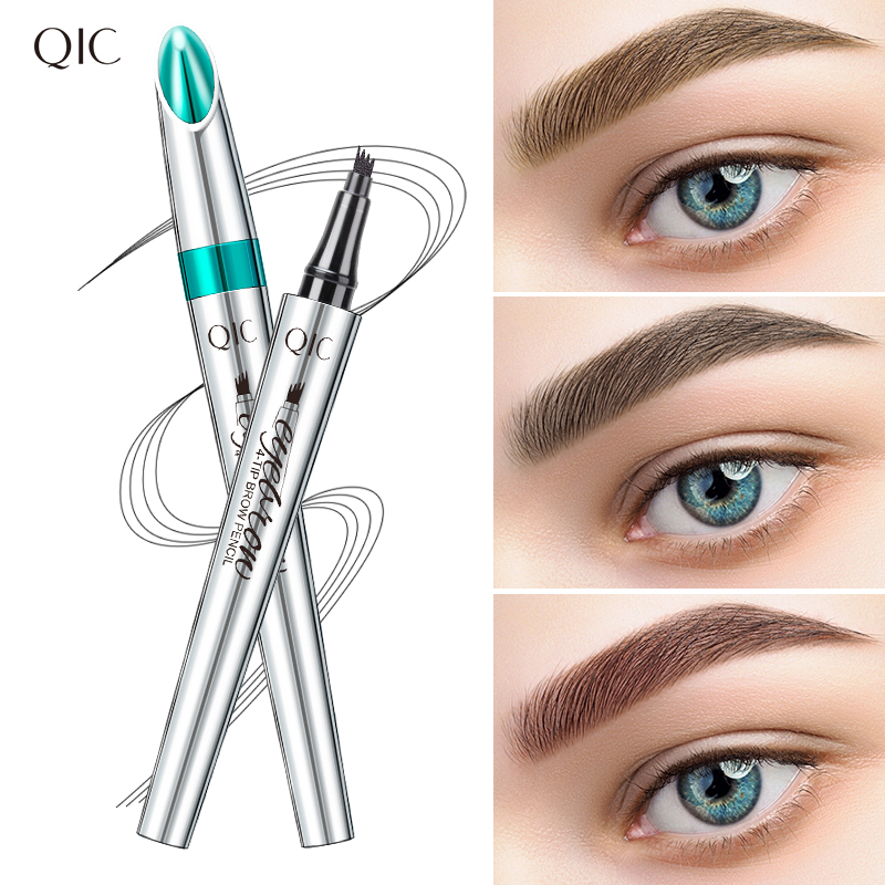 Eyebrow Pomade Pencil - ปากกาเขียนคิ้ว4จุดดินสอเขียนคิ้วแบบน้ำ5สีดินสอเขียนคิ้วสักคิ้วสีน้ำตาลเข้มกันน้ำได้ปากกาเครื่องสำอาง