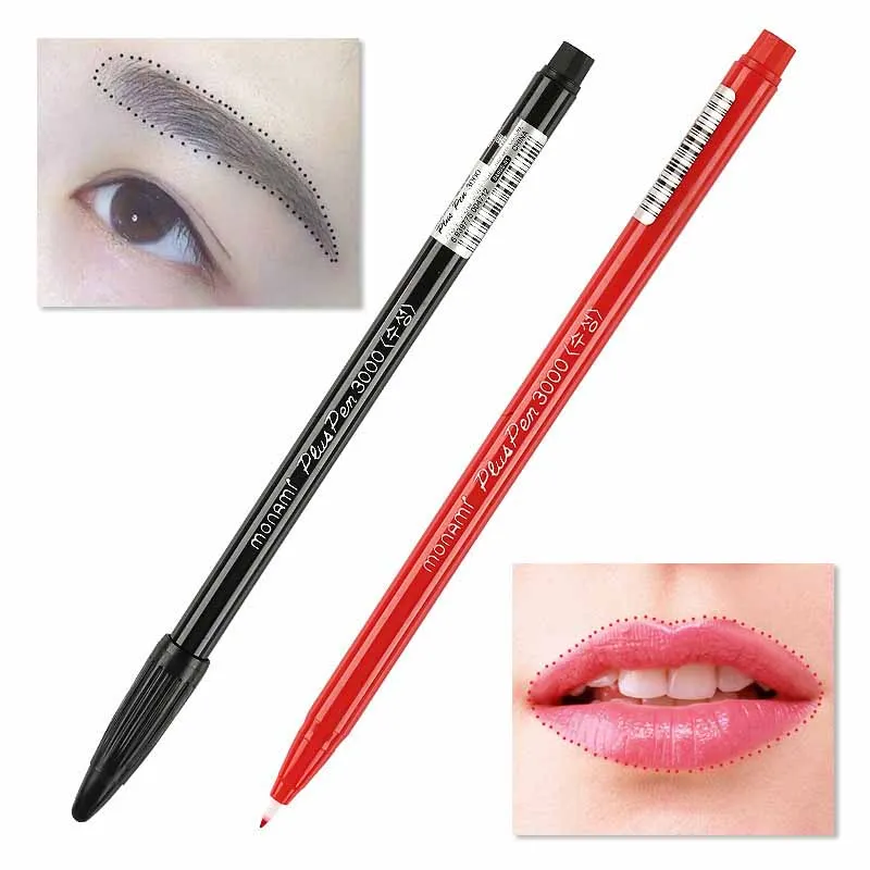 Lip Liner Pencil - 2 ชิ้นกันน้ํา Tattoo ดินสอ Eyebrow Lip