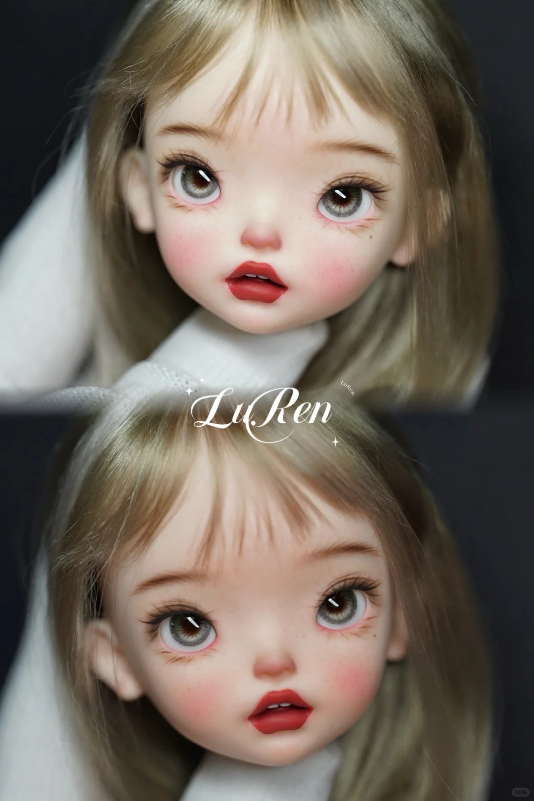 Just Beauty Makeup - หัวตุ๊กตา BJD ขนาด 1/6 พร้อมการแต่งหน้าริมฝีปากที่สวยงาม ตุ๊กตาเรซิ่นสาวสวย