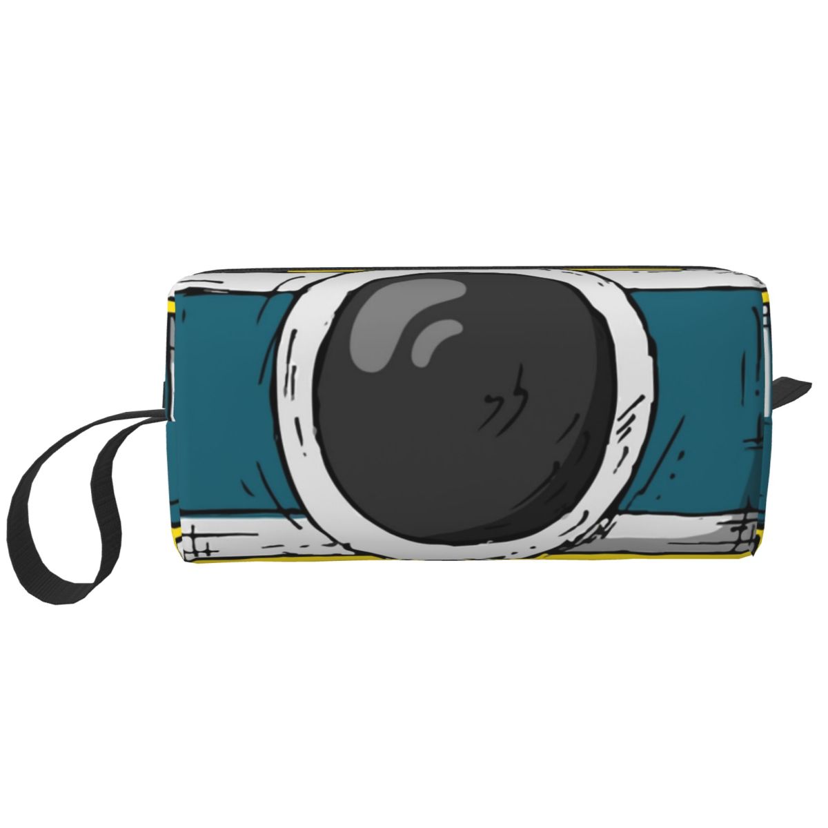 Beauty Makeup Camera - กระเป๋าใส่เครื่องสำอางสีฟ้าเขียวสไตล์เรโทรคลาสสิก กระเป๋าจัดระเบียบเครื่องสำอางสำหรับผู้หญิง กระเป๋าใส่เครื่องสำอางสำหรับเดินทาง กระเป๋าใส่ดินสอ