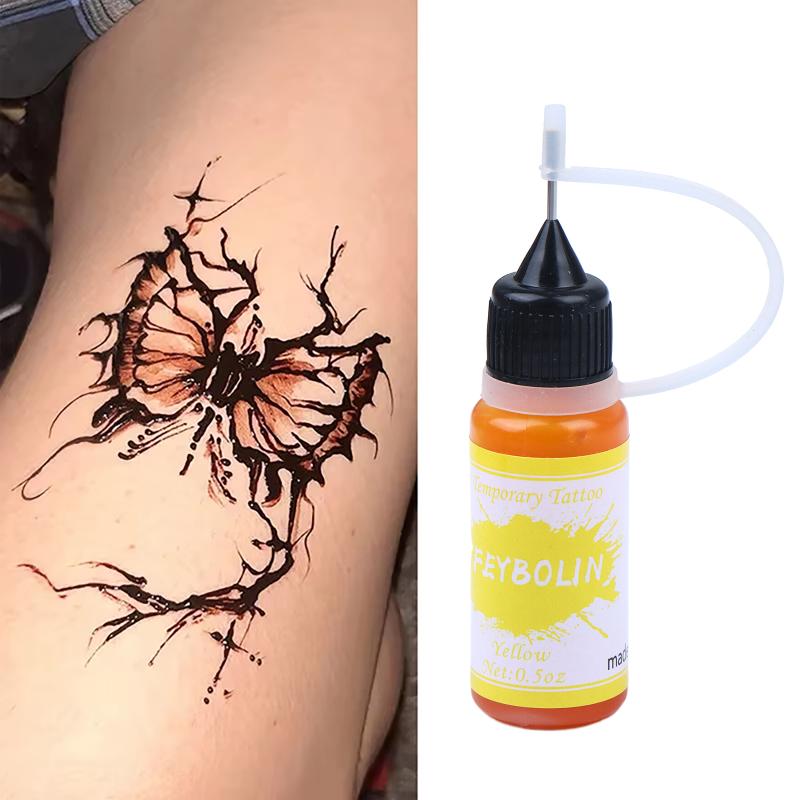 Beauty Juice Makeup - น้ำผลไม้ธรรมชาติ หมึกสักชั่วคราว สีเพ้นท์ร่างกายกึ่งถาวร ไม่เจ็บปวด สำหรับเขียนคิ้ว อายไลเนอร์