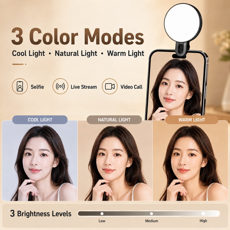 ไฟ LED RGB แบบพกพาขนาดเล็กพร้อ - Beauty Makeup Camera บทวิจารณ์และราคา