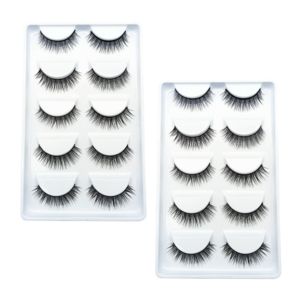 ขนตาปลอมธรรมชาติ 10 คู่ อุปกรณ - Beauty Makeup Look บทวิจารณ์และราคา