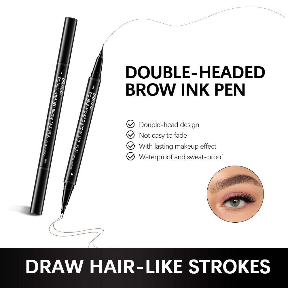 2 ส้อมดินสอเขียนคิ้ว Double-he - Eyebrow Pomade Pencil บทวิจารณ์และราคา