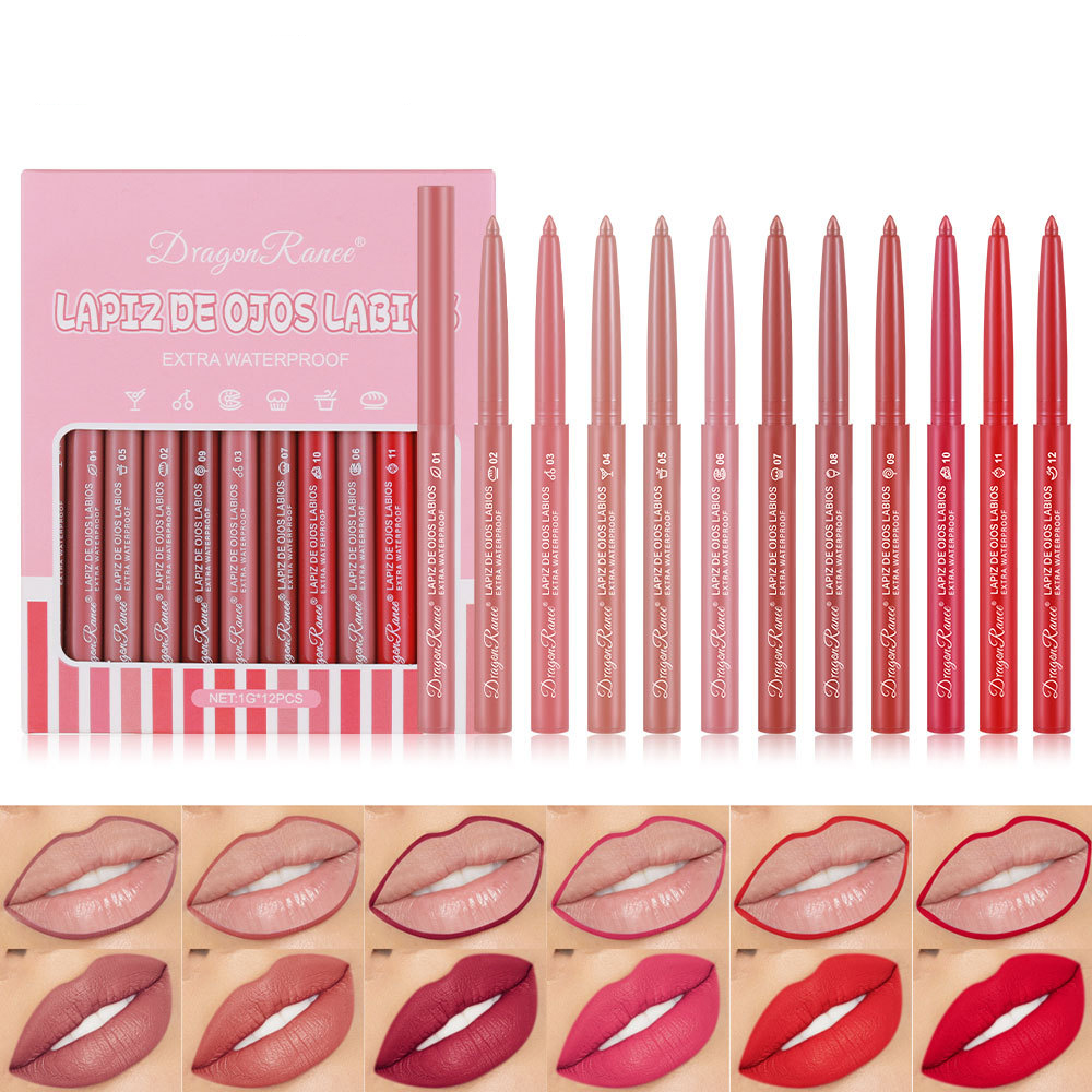 ดินสอเขียนขอบปาก 12 สี ให้รูปท - Lip Liner Pencil บทวิจารณ์และราคา