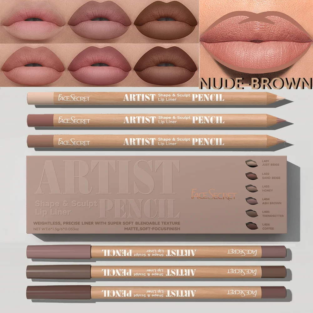 ชุดดินสอเขียนขอบปาก 6 แท่ง ยี่ - Lip Liner Pencil บทวิจารณ์และราคา