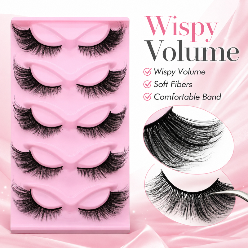 ขนตาปลอมแบบเส้น 5 คู่ 2 แบบ ขน - Beauty Makeup Look บทวิจารณ์และราคา
