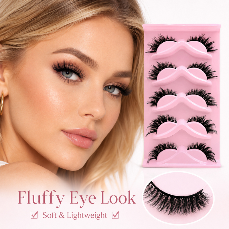 ขนตาปลอมแบบเส้น 5 คู่ 2 แบบ ขน - Beauty Makeup Look บทวิจารณ์และราคา
