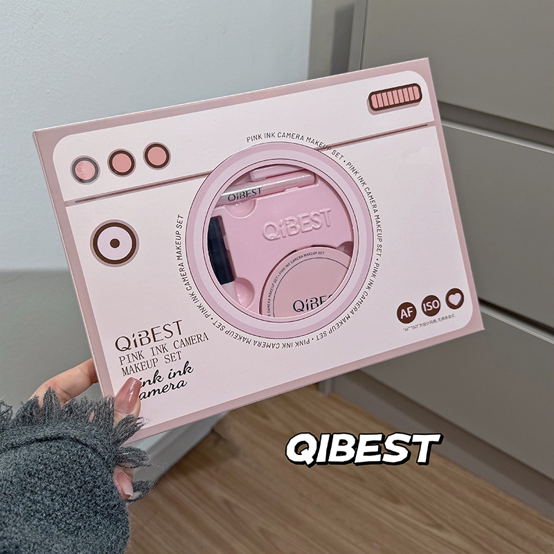 ชุดเครื่องสำอาง QIBEST สีชมพู  - Beauty Makeup Camera บทวิจารณ์และราคา